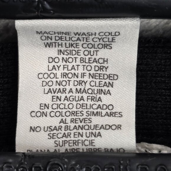 Womens Matty M Black Open Front Cardigan Sweater Long Sleeve Acrylic Blend L - Picture 7 of 7